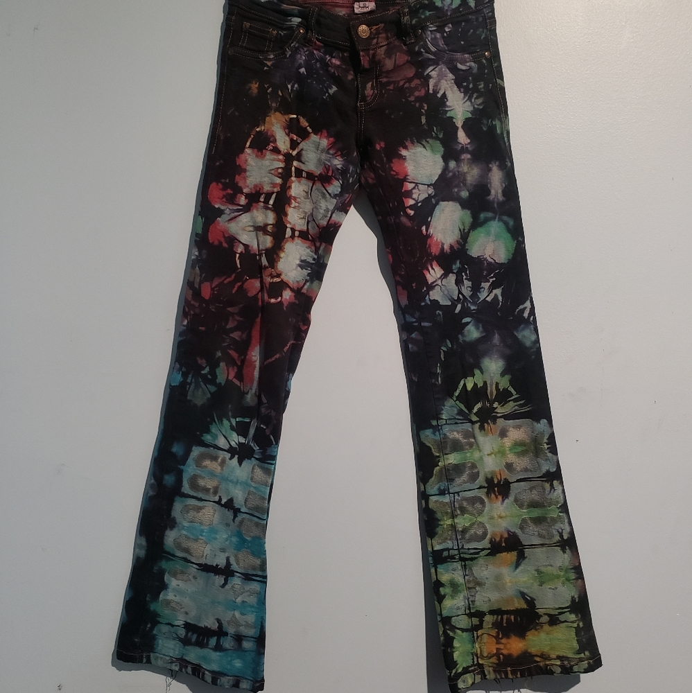 Woodstock Low Rise Tie Dye Jeans
